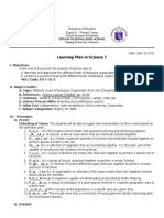 Learning Plan in Science 7: Supang National High School