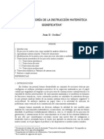 Hacia Una Teoría de La Instrucción Matemática