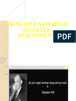 Principles of High Quality Assessment