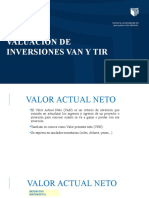 Valuacion de Inversiones Van y Tir