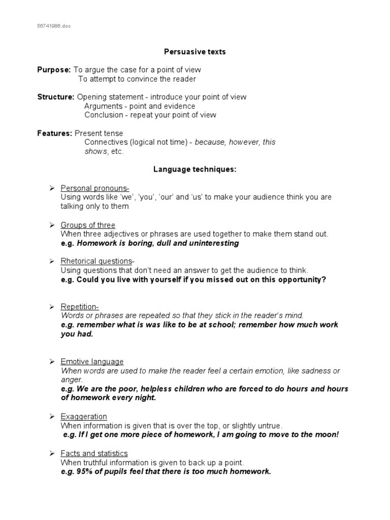 Persuasive text examples for kids picture