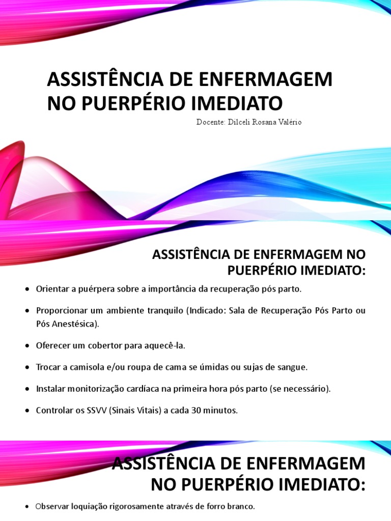 Cuidados de Enfermagem no Puerpério | PDF | Parto | Sangramento
