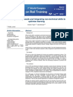 Rail Training Conference - Defining Training Needs and Integrating Non-Technical Skills To Optimise Learning