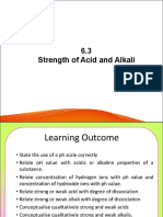 6.3 STRENGTH OF ACID AND ALKALI