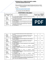 Positions Available: Pakistan Aeronautical Complex Board, Kamra Aviation Design Institute