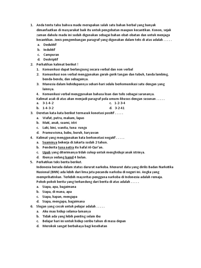 Soal us kelas 9 pdf