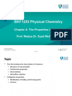 BKF1253 Physical Chemistry: Chapter 4: The Properties of Mixture Prof. Madya Dr. Syed Mohd Saufi