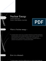 Nuclear Energy: Created By:rayaan Ahmed Presenters: Hussain Shahnawaz, Ahmed Malik