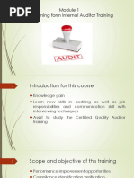 00 Auditor Training Module 1