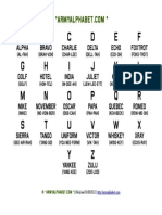 Army Alphabet Chart Phonic