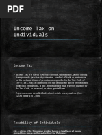 Income Tax On Individuals and Tax Rates