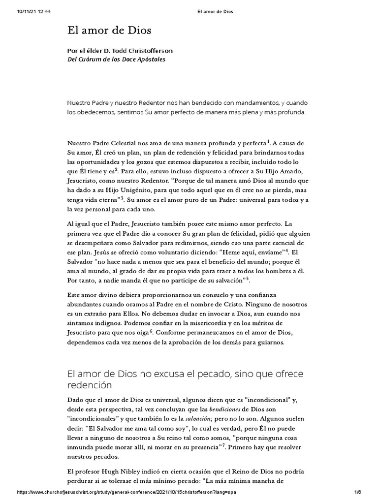 El Amor de Dios | PDF | Pecado | Amor