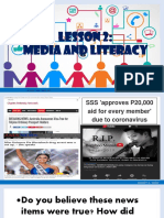 Lesson 2: Media and Literacy: Jennifer A. Yadao