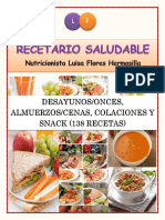 Recetario saludable con menús variados