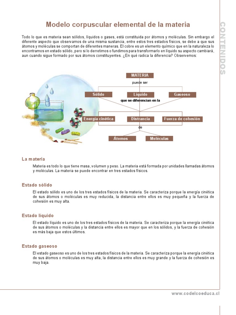 Materia Modelo Corpuscular | PDF | Importar | Átomos