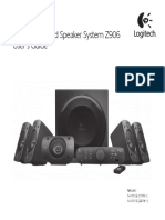 Logitech Surround Sound Speaker System Z906 User's Guide: Model: S-00102 (110V ) S-00103 (220V )