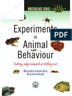 Experiments in Animal Behaviour