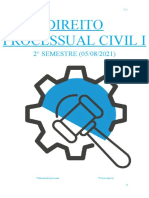 DIREITO PROCESSUAL CIVIL I (2° SEMESTRE)