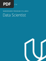 Data Scientist: Nanodegree Program Syllabus