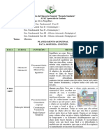 Centro Educação Especial planejamento quinzenal atividades