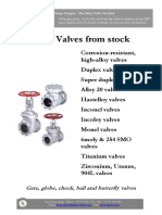 The Alloy Valve Stockist Catalogue