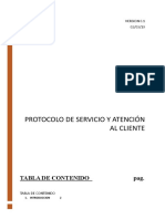 Protocolo de Servicio y Atencion