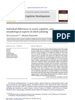 Cognitive Development: Individual Differences in Social, Cognitive, and Morphological Aspects of Infant Pointing