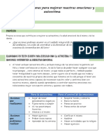 Proponemos Acciones para Mejorar Nuestras Emociones y Autoestima