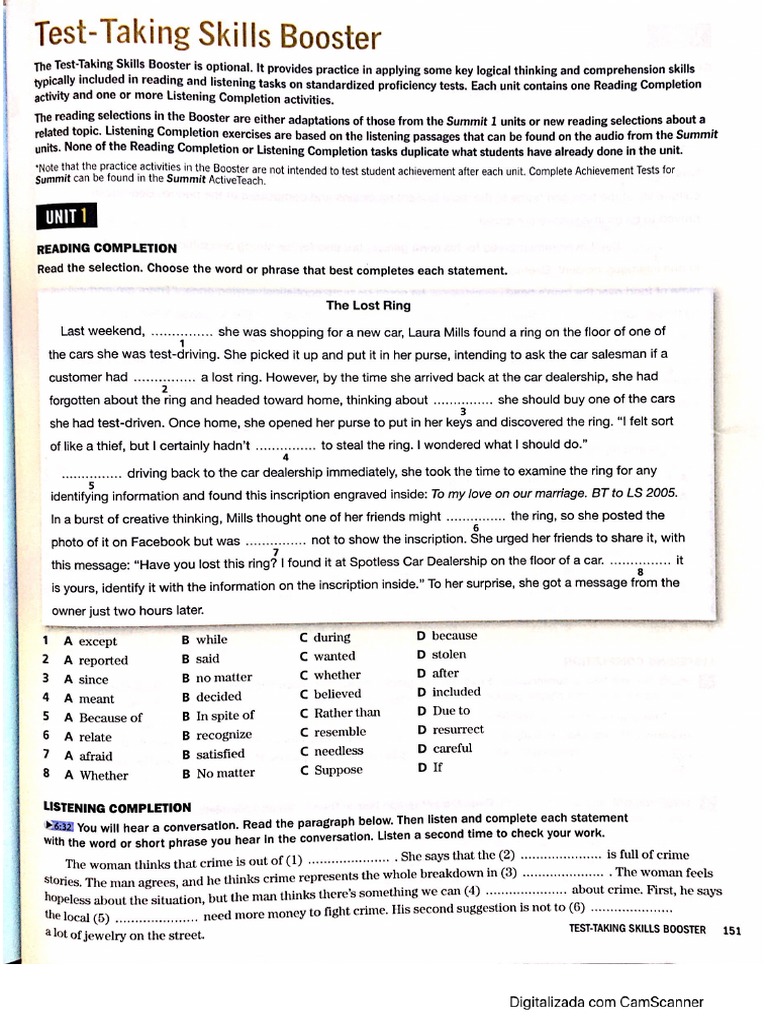 Test-Taking Skills Booster 20200427095807 | PDF