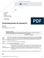 Terminesp - Punto de Operación - Wikilengua