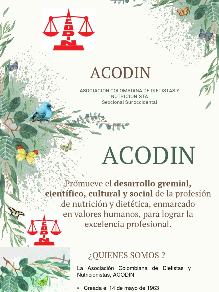 ACODIN: Fortaleciendo Nutrición en Colombia | PDF | Dietético | Economias