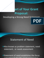 Grant Proposal Developing A Strong Need Statement 1