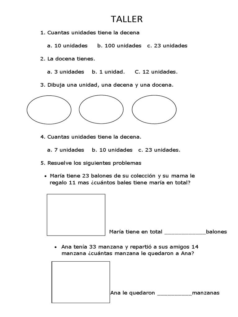 Taller Matematicas en Casa | PDF | Métodos y materiales de enseñanza ...