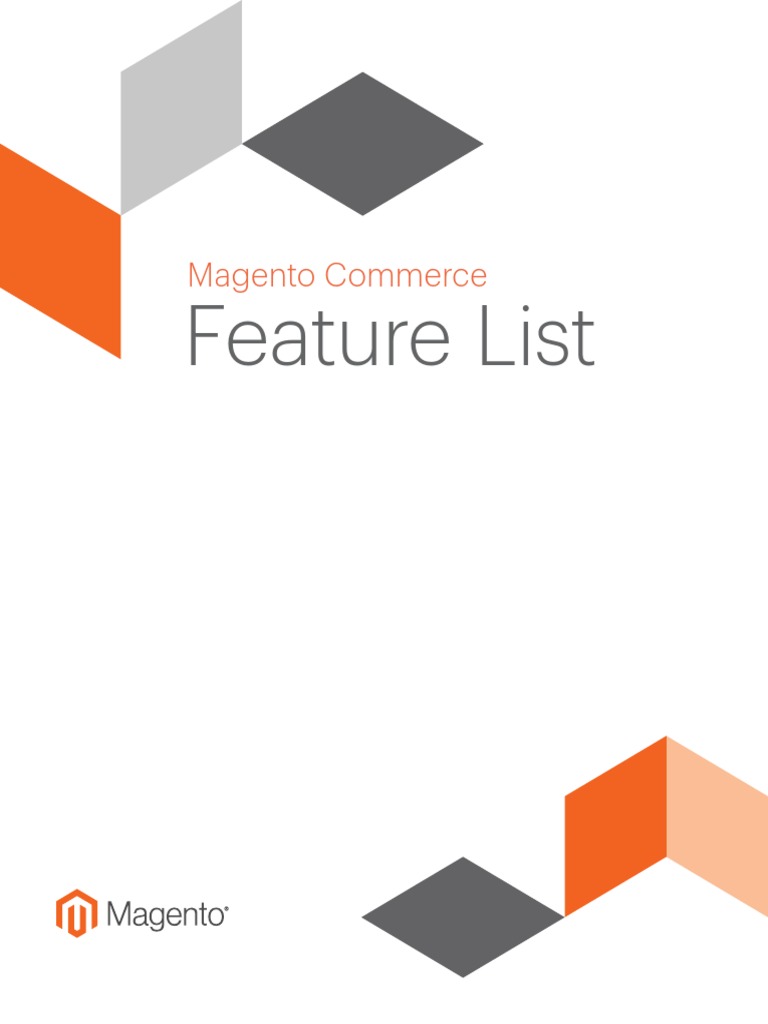 Magento Commerce Feature Overview | PDF | Point Of Sale | Magento