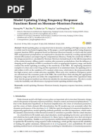 Applied Sciences: Model Updating Using Frequency Response Functions Based On Sherman-Morrison Formula