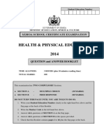 Health & Physical Education 2014: Sāmoa School Certificate Examination