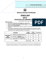 English: Samoa School Certificate