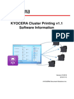 KYOCERA Cluster Printing v1.1 Software Information
