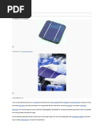 Solar Cell: From Wikipedia, The Free Encyclopedia