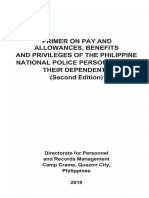 Primer on Pay and Allowances Benefits and Privileges of the Philippine National Police Personnel and t