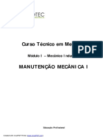 Apostila de Manutenção Mecânica - Módulo I - Mecânica Industrial