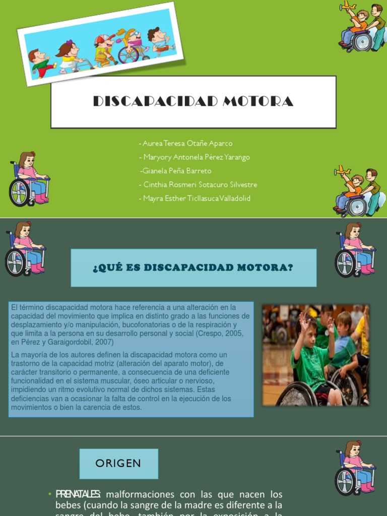 Discapacidad Motora | PDF | Parálisis cerebral | Invalidez
