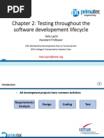 Chapter 2: Testing Throughout The Software Developement Lifecycle