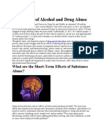 The Effects of Alcohol and Drug Abuse