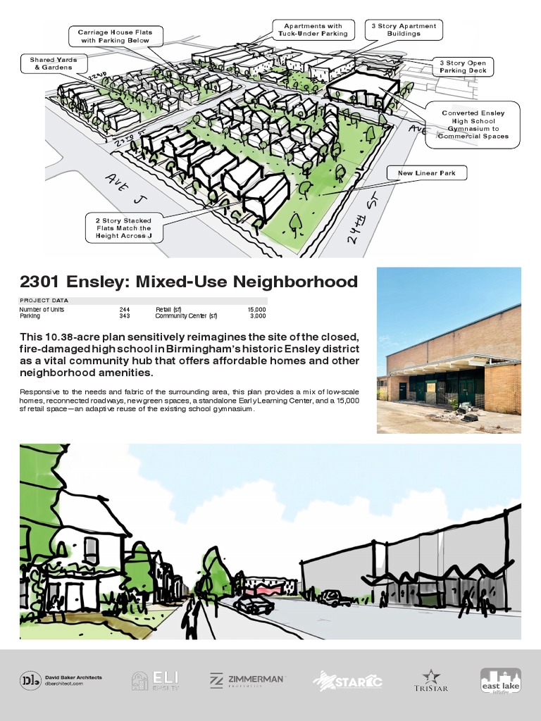 2301 Ensley: Mixed-Use Neighborhood: Project Data | PDF | Apartment | Urban  Planning