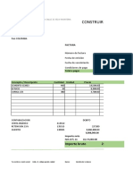 Factura en Exceltrabojo de Contabilidad