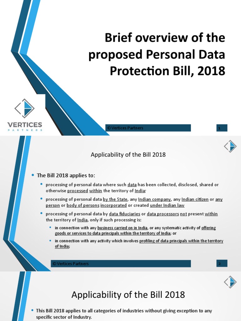(May 24, 2019) Draft Presentation PDP Bill 2018 - Final | PDF ...