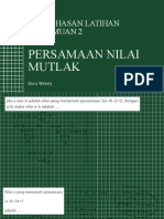 PEMBAHASAN Latihan Pertemuan 2 Persamaan Nilai Mutlak