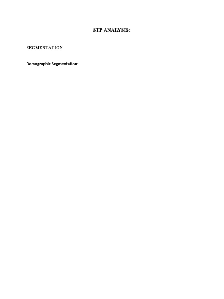 STP Analysis Format | PDF | Business Process | Marketing