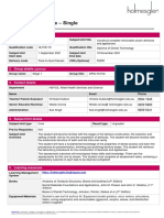 Subject/Unit Outline - Single